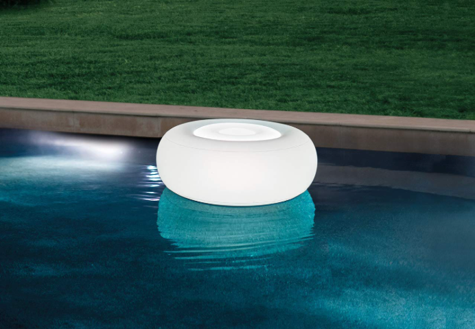 Floating LED Light Ottoman